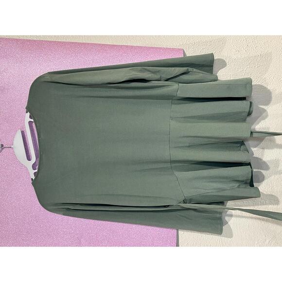 Stylish Tie-Front Long Sleeve Blouse - Picture 8 of 12